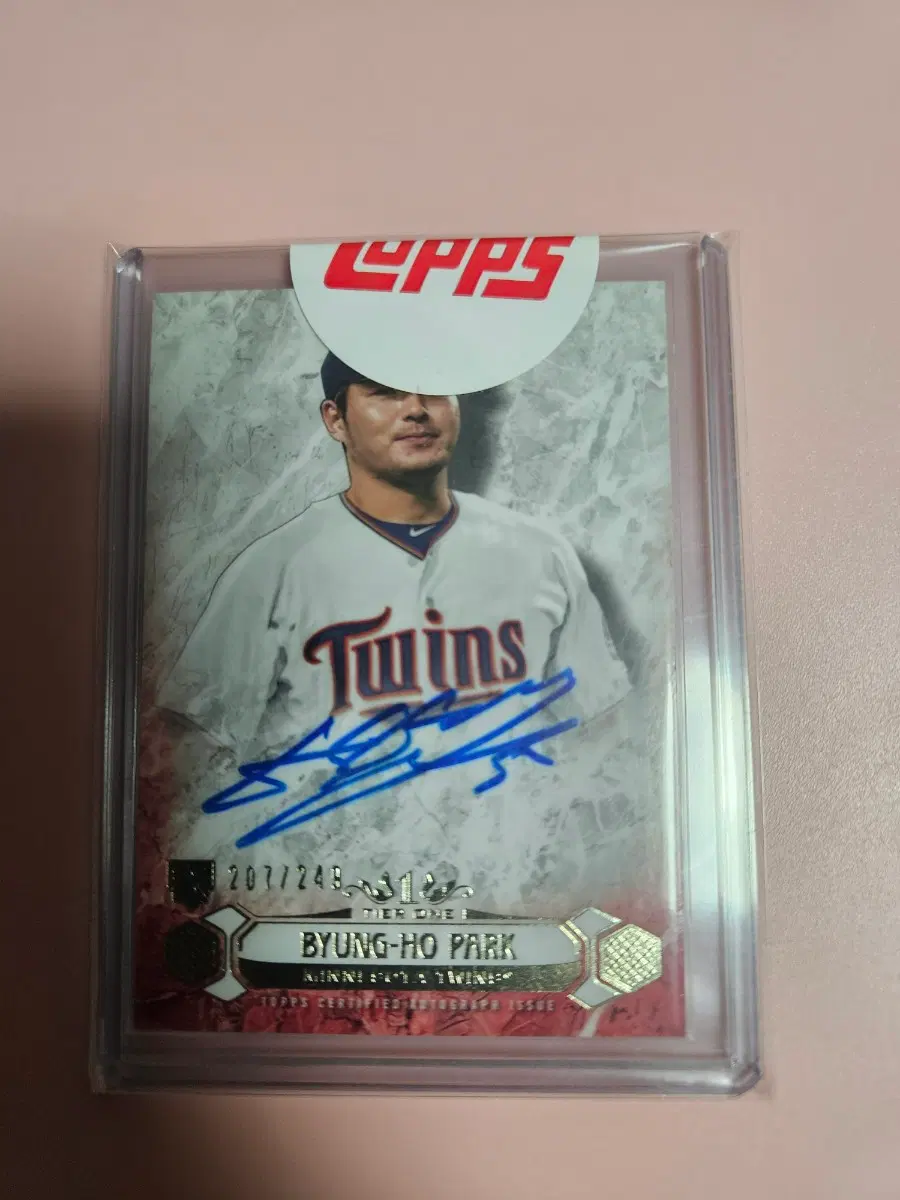 박병호 249장 한정 2016 Topps 오토 카드 탑스씰
