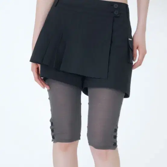 미세키서울 Pleats mini skort pants BLACK 1