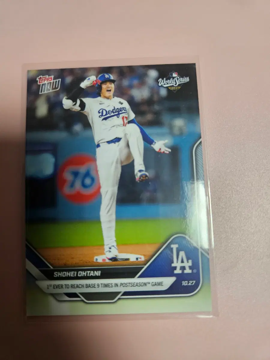 오타니 2025 Topps Now 월시 9출루 기록 기념