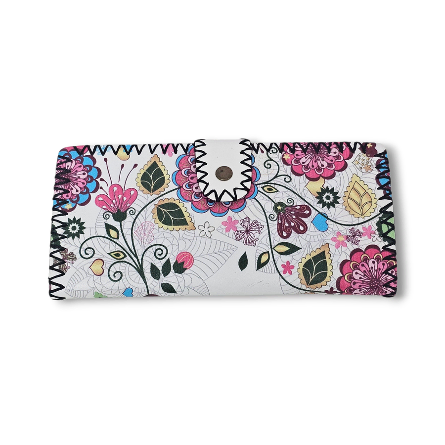 Bohemian Floral 플라워 일러스트 패브릭 장지갑