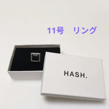 HASH. 스퀘어 스톤 반지 블랙 오닉스