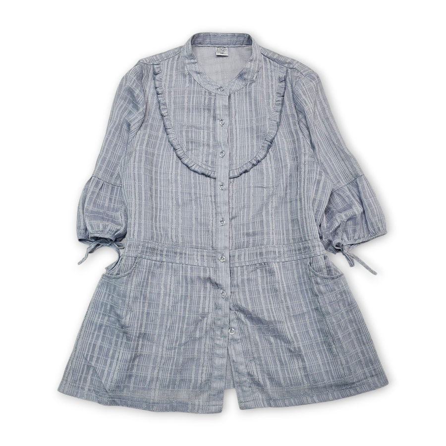 99 Blue Stripe Ruffle
