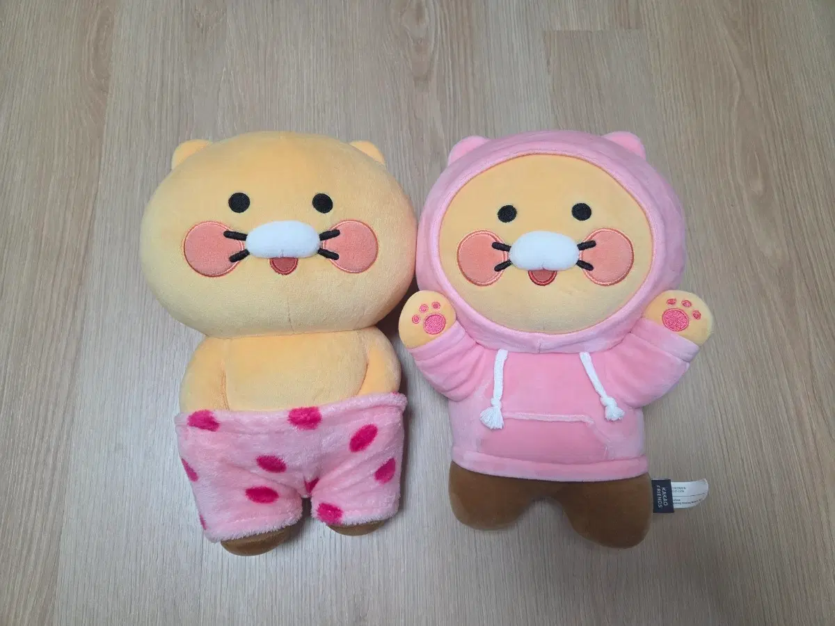 [개별] 카카오프렌즈 정품 수면바지 춘식이 핑크후드 춘식이 필로우 중형 인형 27cm