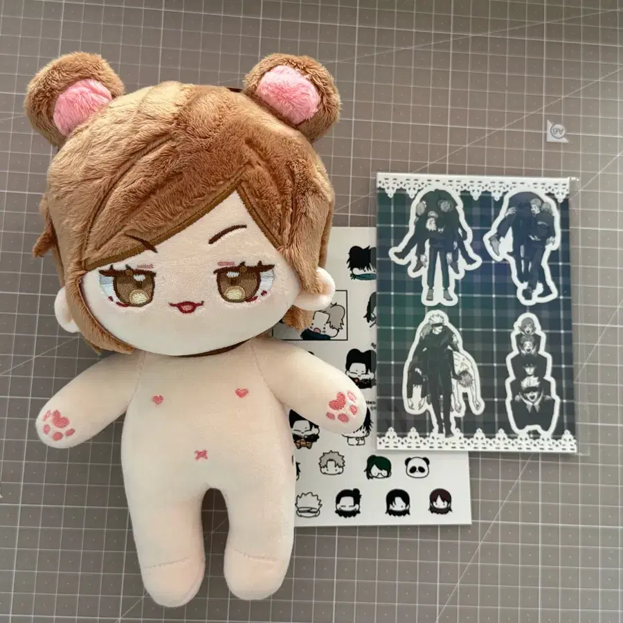 주술회전 비공굿 노바라 인형 + 스티커 세트