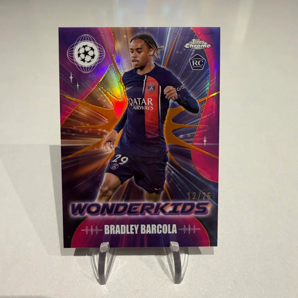 PSG 브래들리 바르콜라 루키 25한정 오렌지 원더키즈 카드