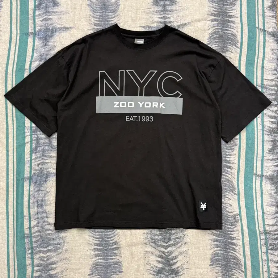 XL) ZOO YORK 주욕 빅 로고 박시 반팔 티셔츠