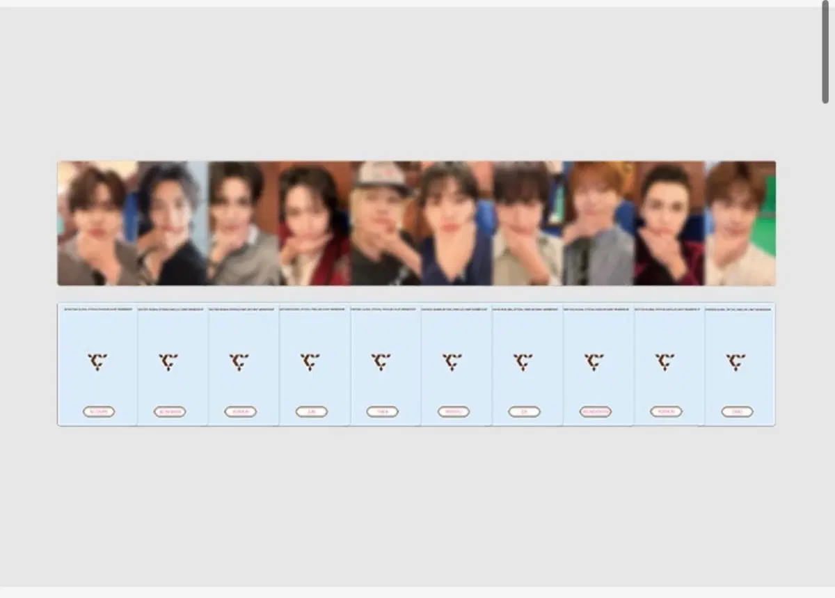 세븐틴 멤버십키트 포카 분철