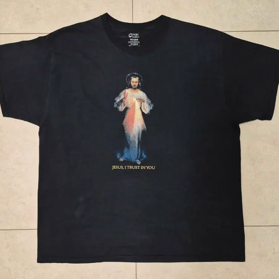 2010's Divine Mercy Jesus & Holy Quote Graphic Black T-Shirt (XL)