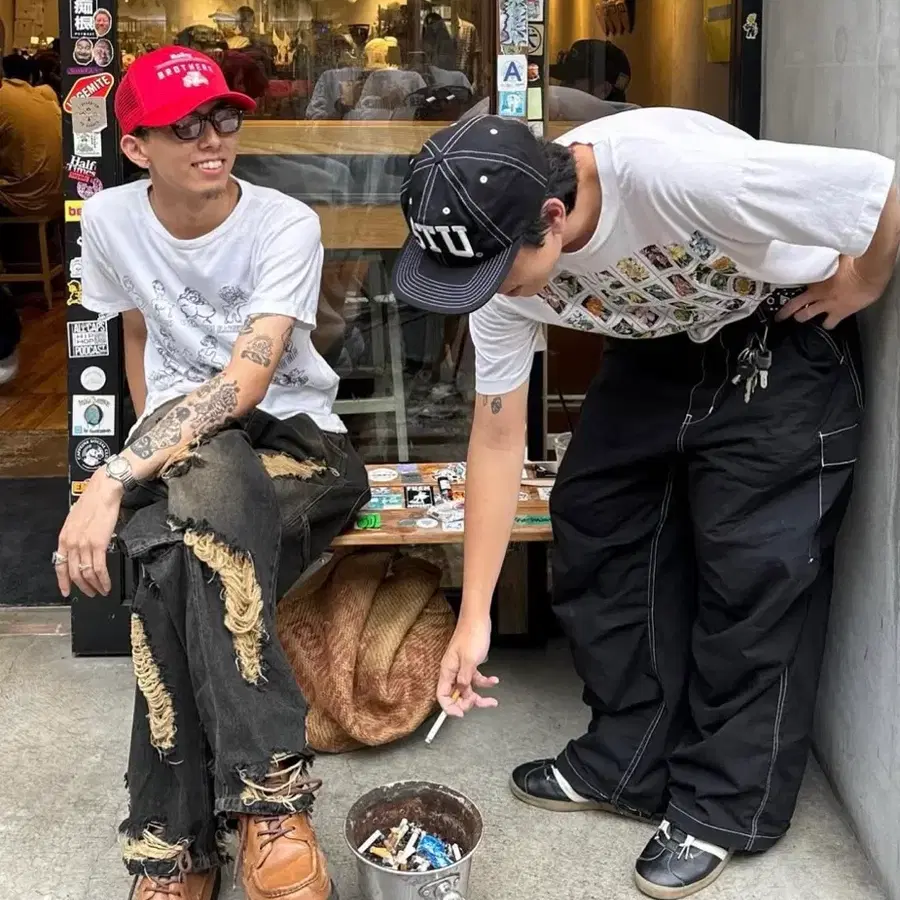 ballsy brothers 데미지 신치백 데님