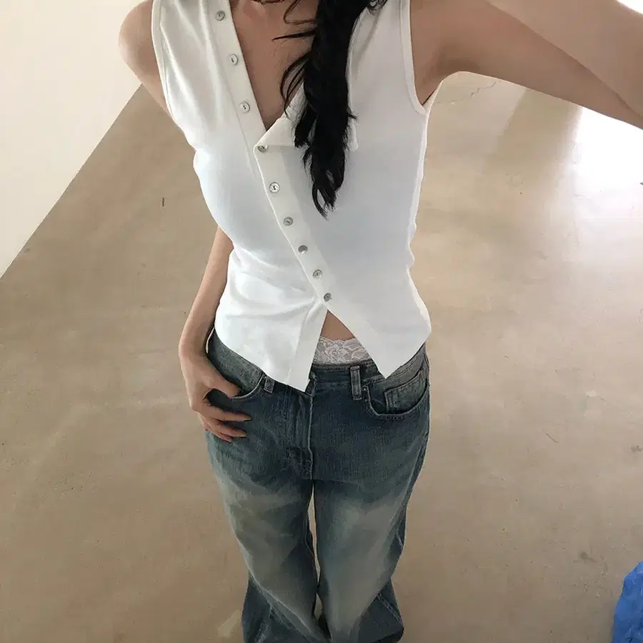 Ootj 플레어 데님 진
