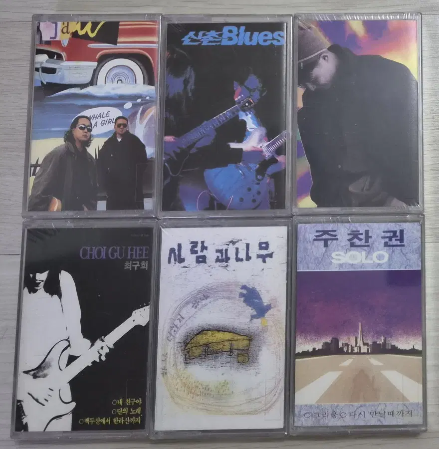베스트 6장 (미개봉 카세트테이프) 신촌블루스 봄여름가을겨울 김현철 최구희 주찬권 사람과나무