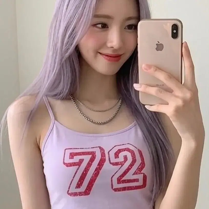 나이키 빈티지 72 연보라 끈나시 탑 (M)