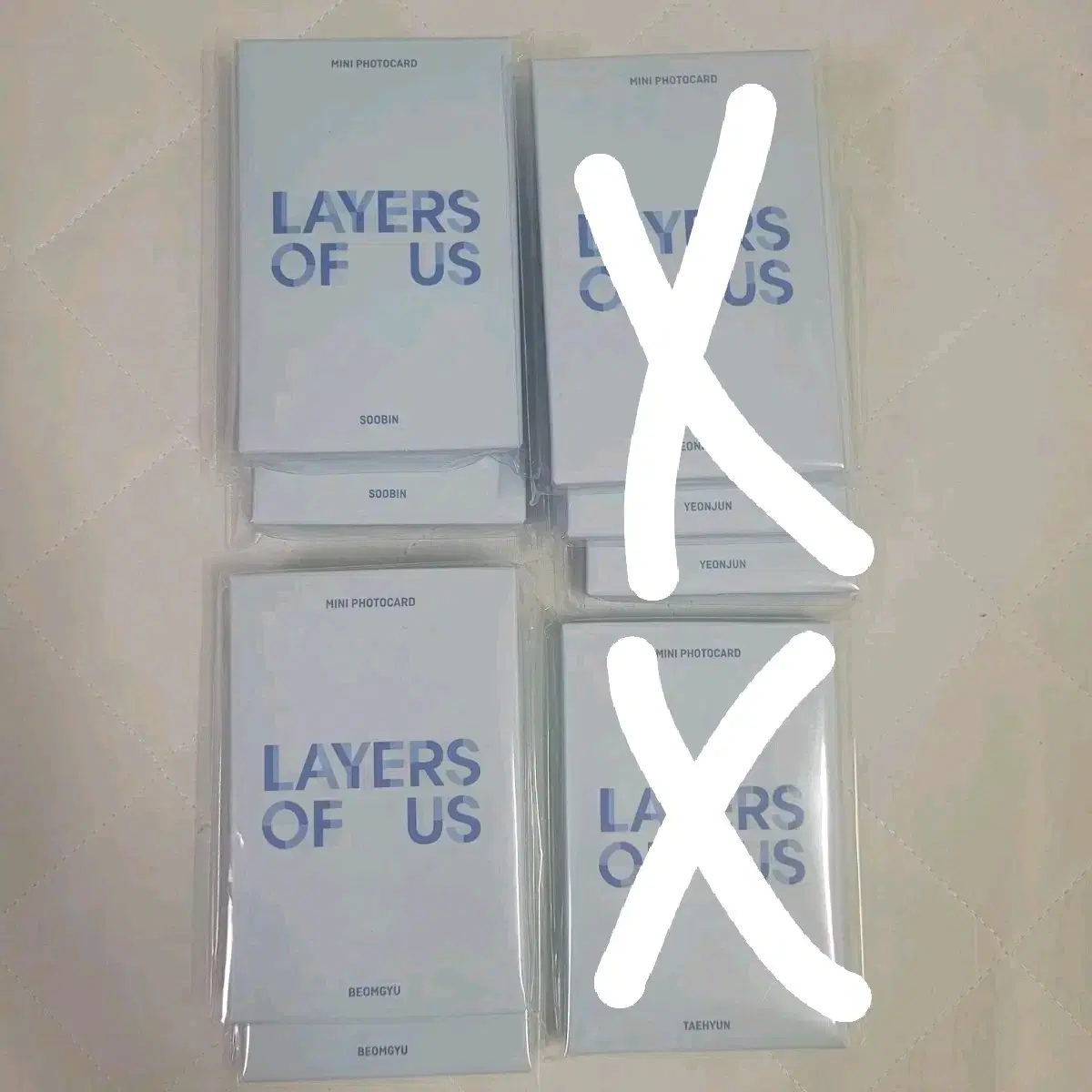 (미개봉)투바투 전시회 미니포카 수빈 범규 layers of us md 굿즈