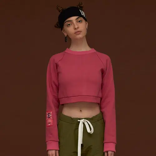 [새상품] 딤에크레스 티셔츠 DIM. BASIC CROP MTM_PINK