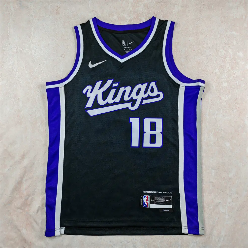 NBA 농구 유니폼 킹스 18번 웨스트브룩 블랙 핫클러치 유니폼 WESTBROOK