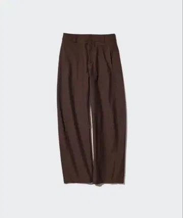 UNIQLO 저지 배럴 레그 팬츠 M 다크 브라운
