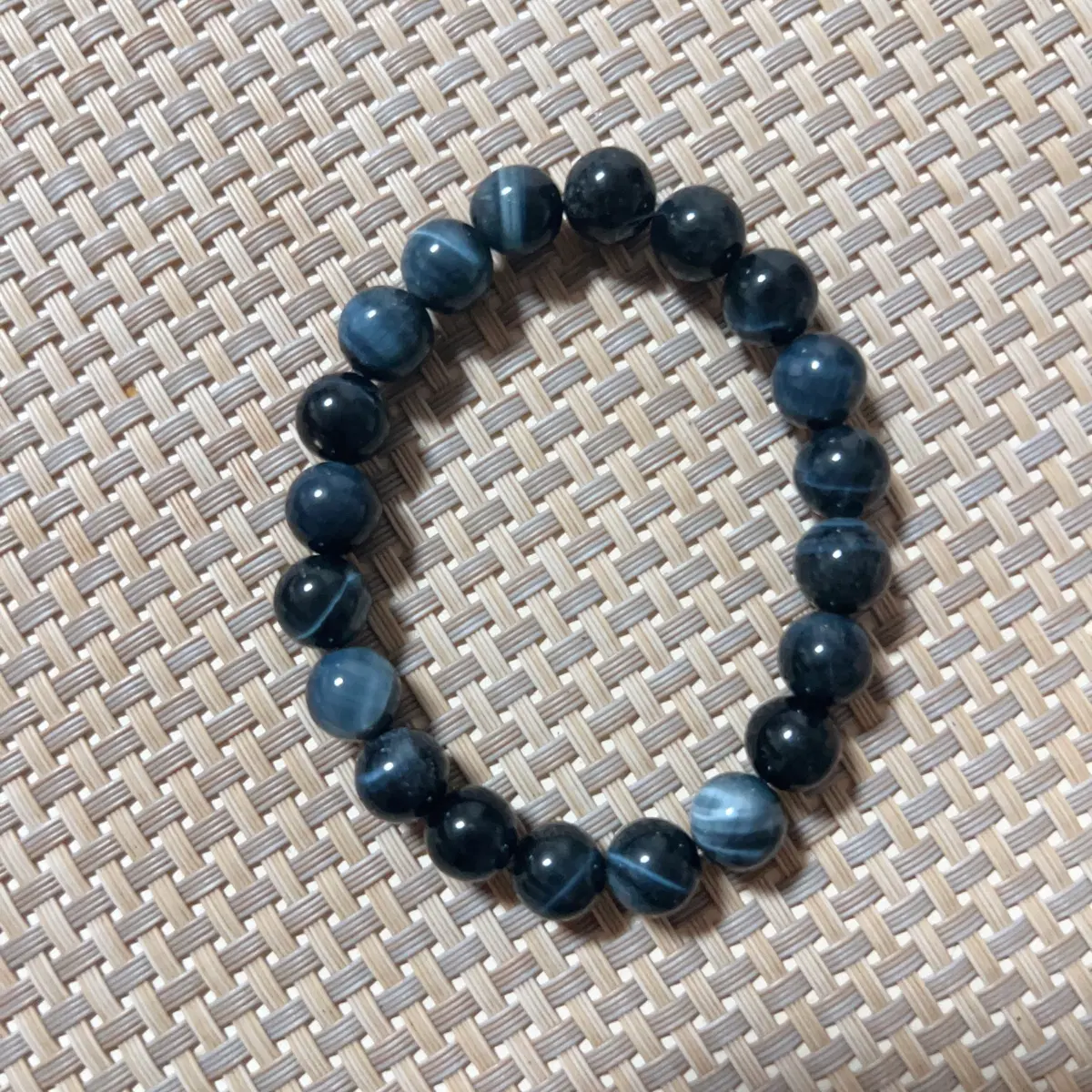 천연석 팔찌 블루타이거 아이즈10mm 새상품
