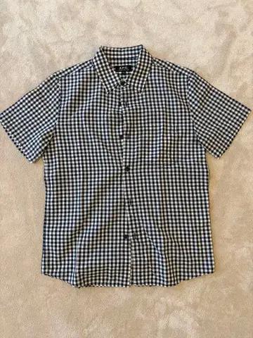 A.P.C. 반팔 셔츠 깅엄 체크 XS
