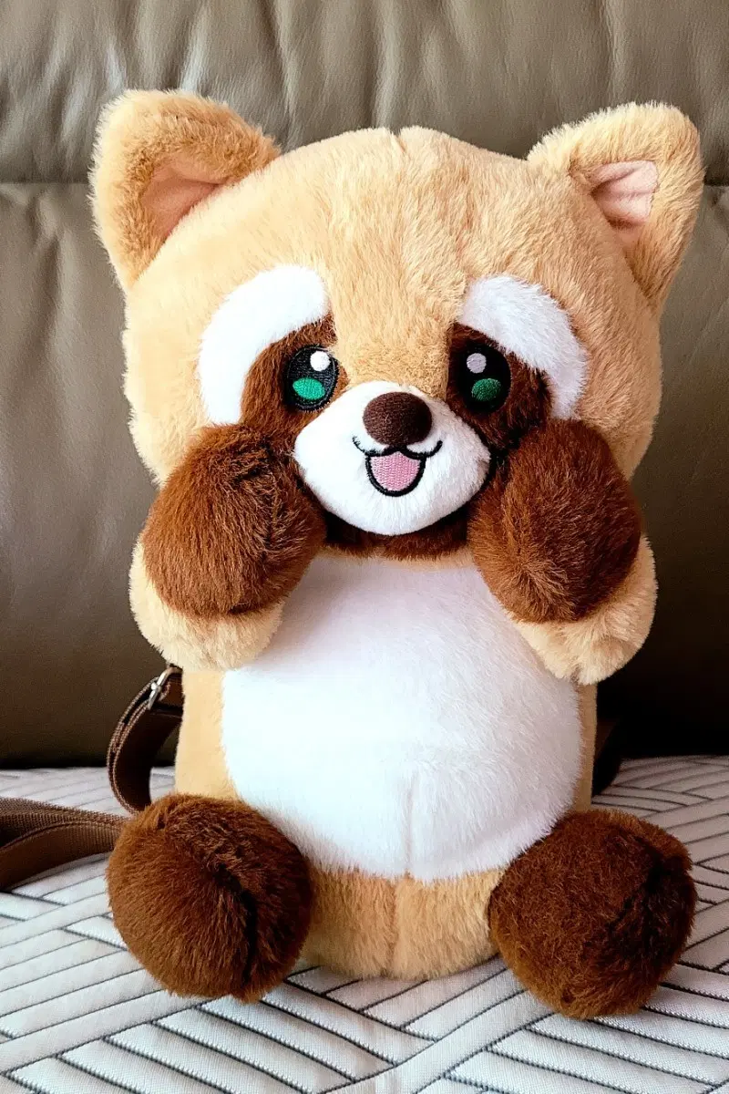 까꿍 너구리 백팩가방 인형 35cm(새상품)