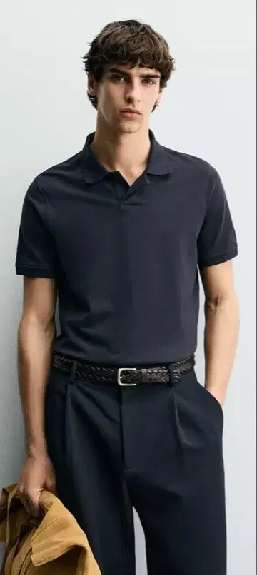 [ 한 번 착용 새상품급 ] ZARA 텍스처 피케 셔츠