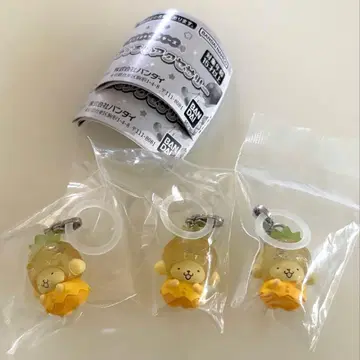 산리오 캐릭터즈 과일 표시 액세서리 폼폼푸딩 3개 세트