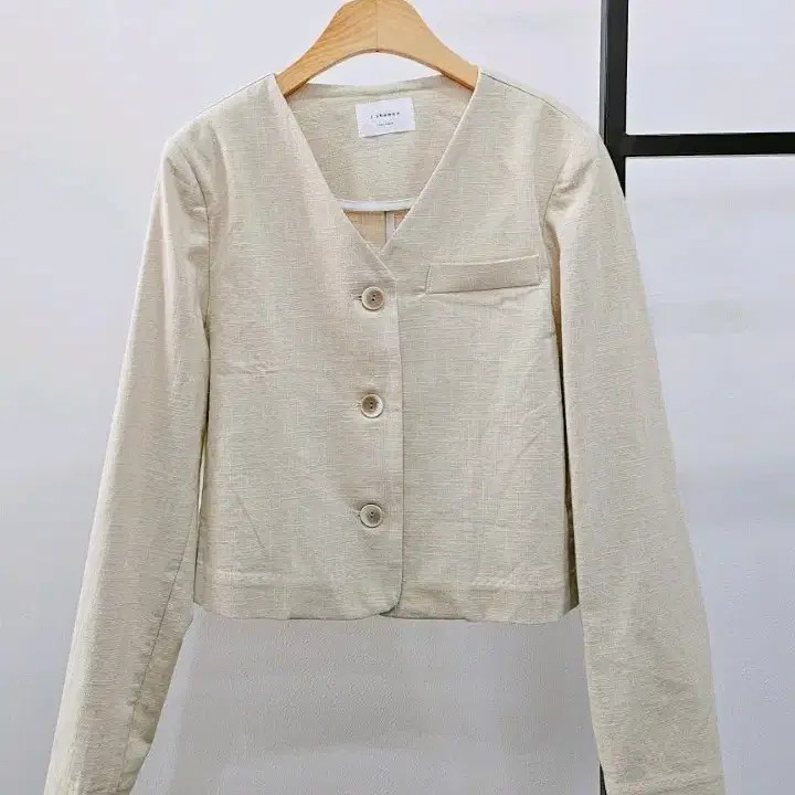 새제품 베이지 린넨 자켓