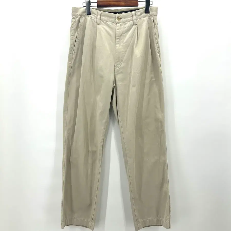 [KHAKIS] 카키스 투턱 베이지 코튼팬츠