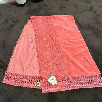 새상품 일본쇼울협회 레이스숄 핑크