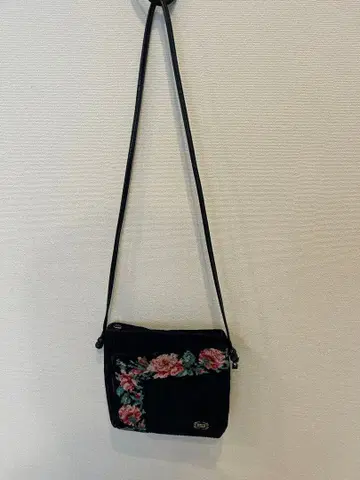 FEILER 숄더백 블랙 꽃무늬