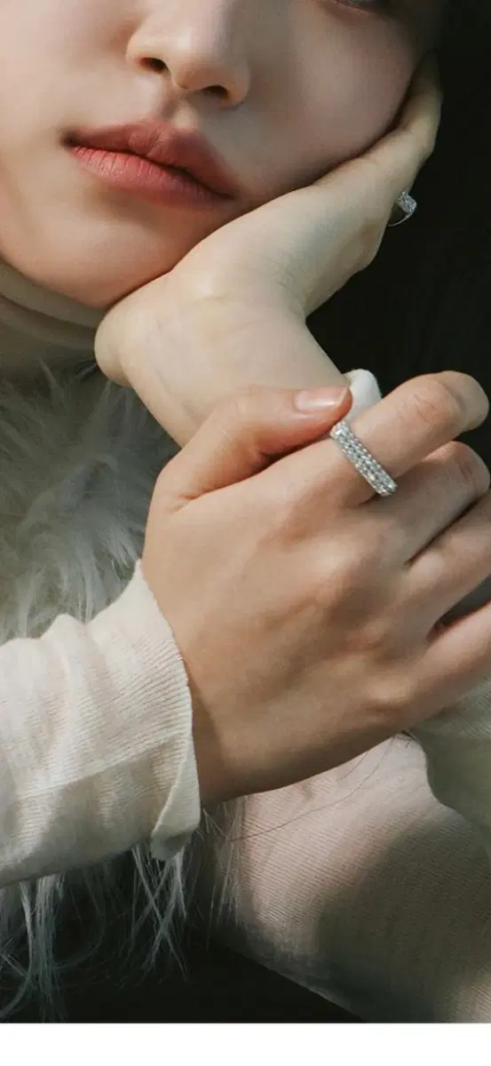 스몰굿띵 스퀘어 풀 파베 큐빅 반지 10호