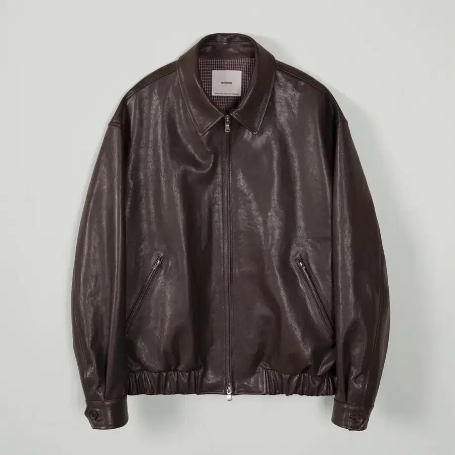 인더로우 ADRIAN LEATHER BLOUSON - DARK BROWN
