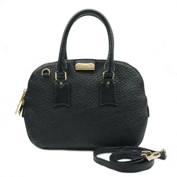 Burberry(버버리) 39015901 블랙 헤리티지 그레인 레더 금장 오차드 스몰 볼링 토트백