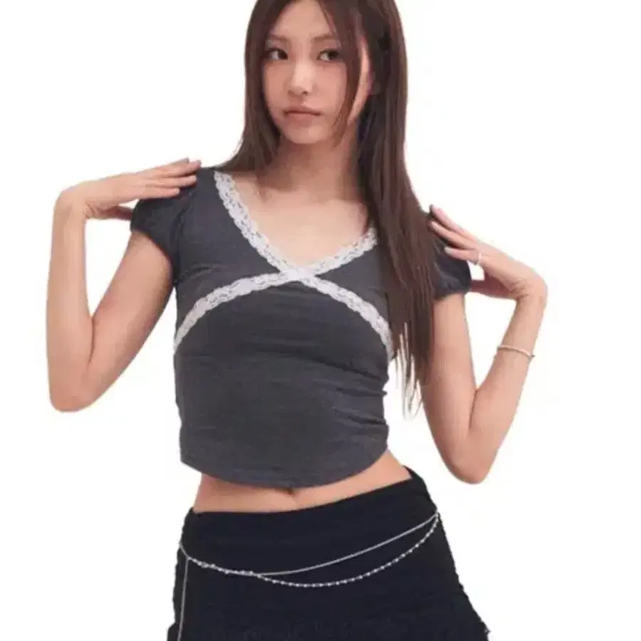 포어링 백리본 퍼프티 차콜 m