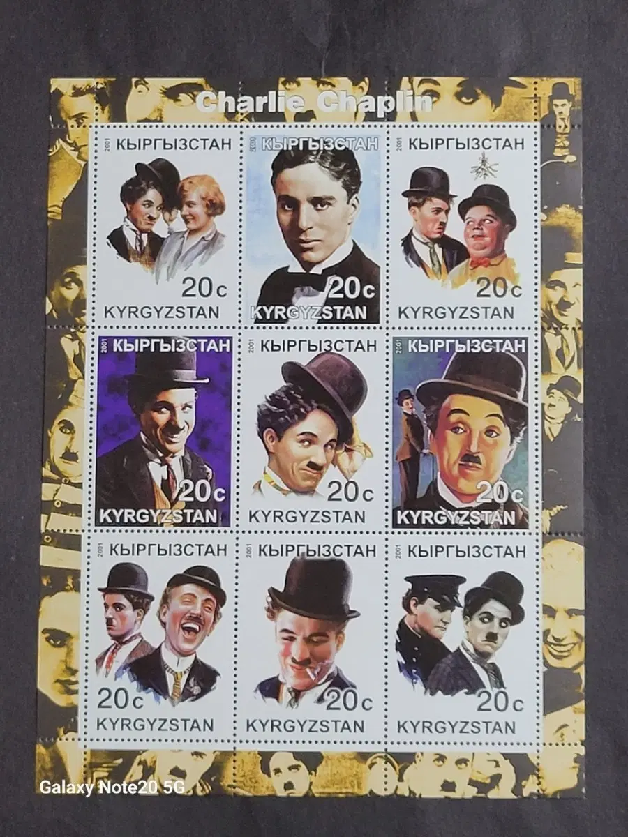 2001년 영국최고의 배우,코메디언 찰리 채플린기념 우표Charlie Chaplin Comedian of the Century