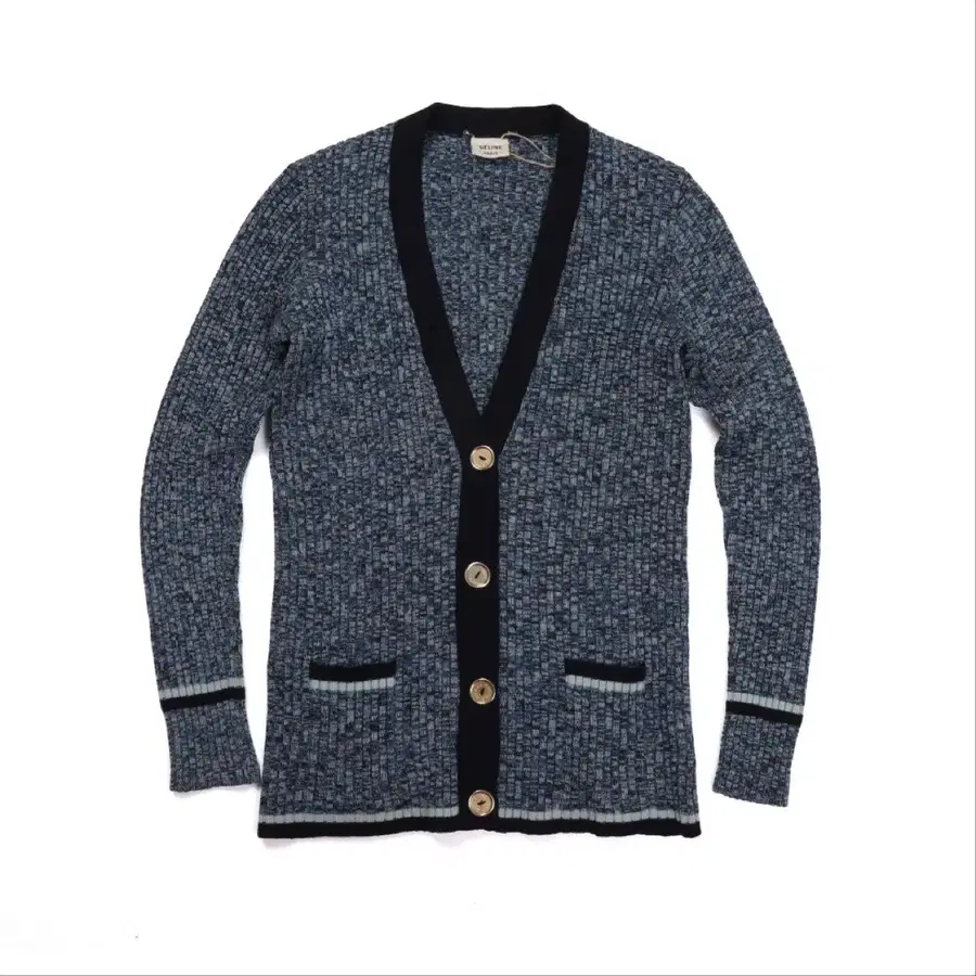 셀린느 Celine Gold Button Wool Cardigan