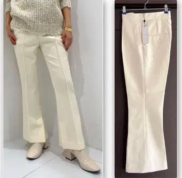 택 포함 새상품! BEIGE. 베이지 크롭 팬츠 4 화이트 슬랙스/가을겨울