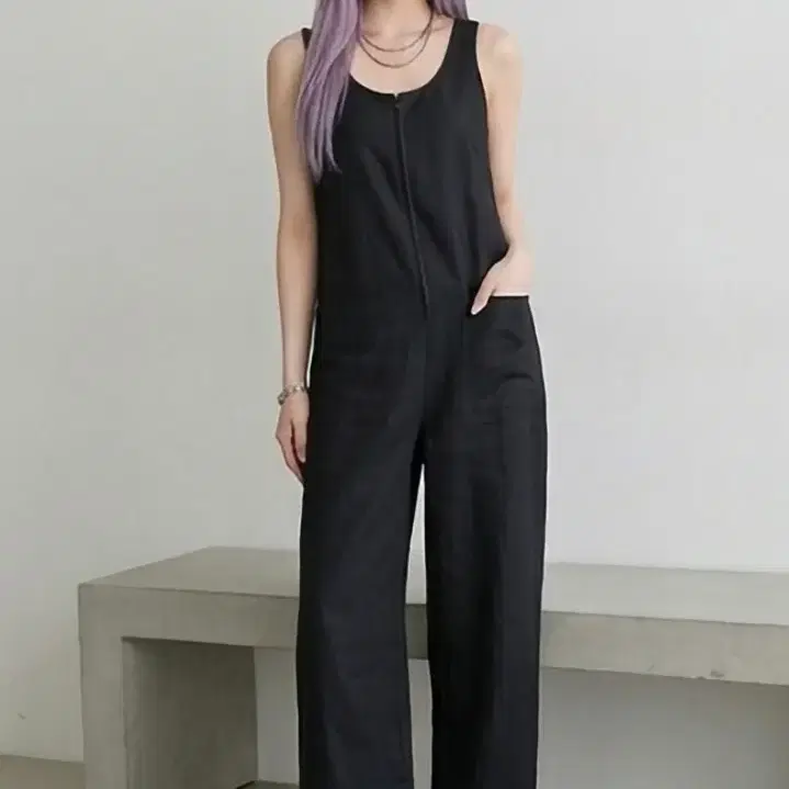마재질 와이드 점프수트 난닝9(총장 125cm / FREE)