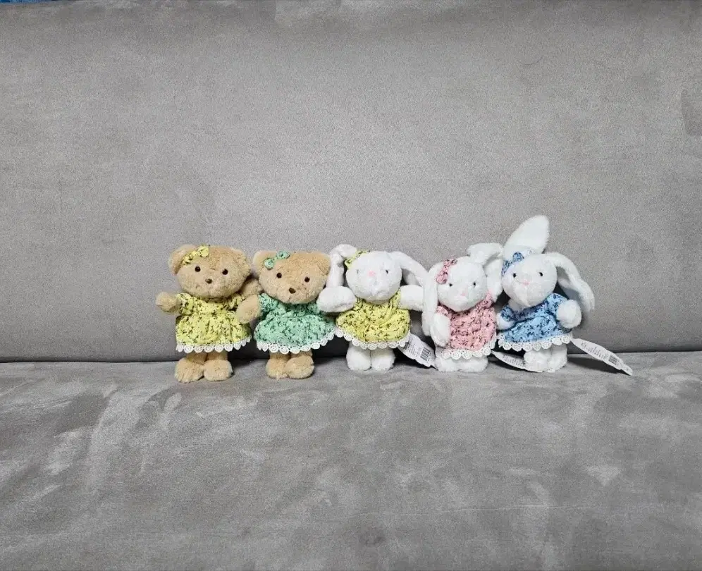 정품 드레스버니 토끼 블루 키링 인형