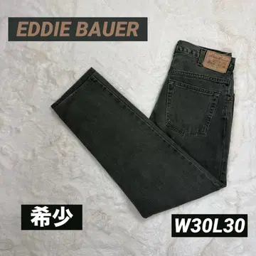 [ 레어 ] 90s 에디 바우어 카키 데님 화이트 택