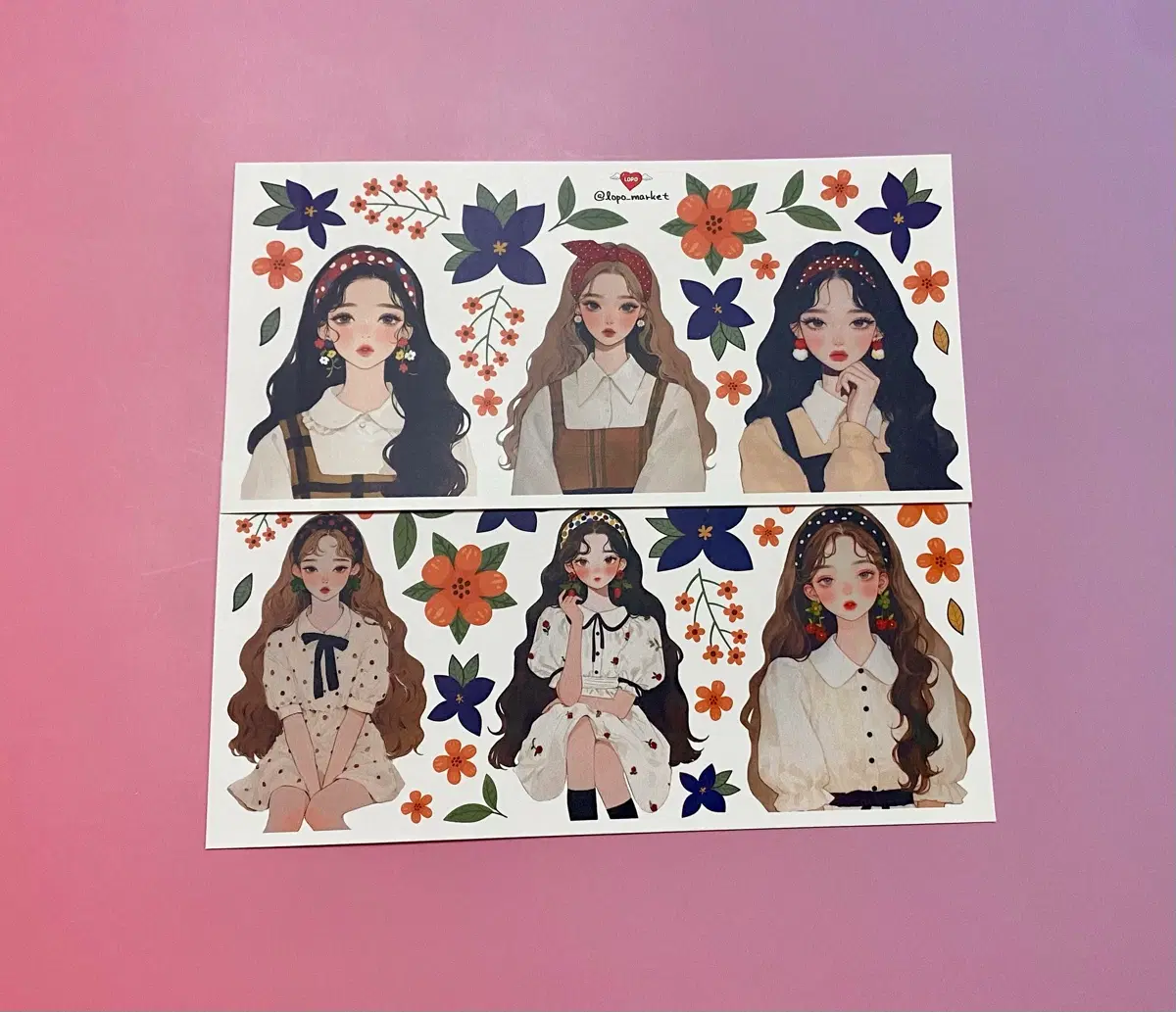 [인스] 러블리 감성 인물 스티커 (소녀)