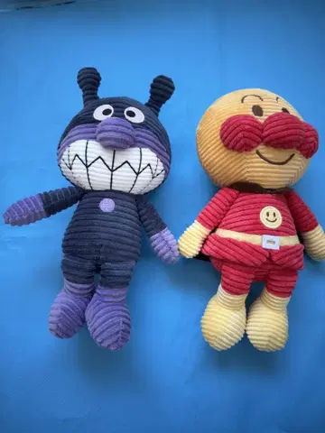 봉제 인형 앙팡맨 세균맨 코듀로이 2체 세트