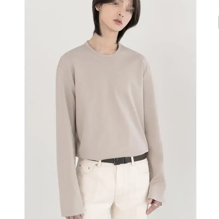 미나브 롱슬리브 긴팔티 베이지그레이! 남자티 여자티 세미오버핏 긴팔