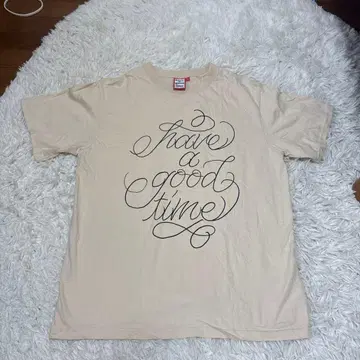 have a good time 반팔 티셔츠 베이지 XL
