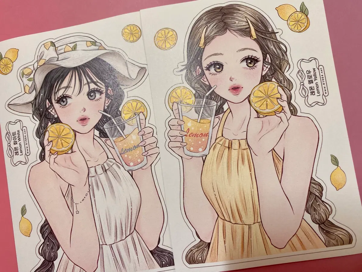 [인스] 오천사 인물 스티커 (레몬)