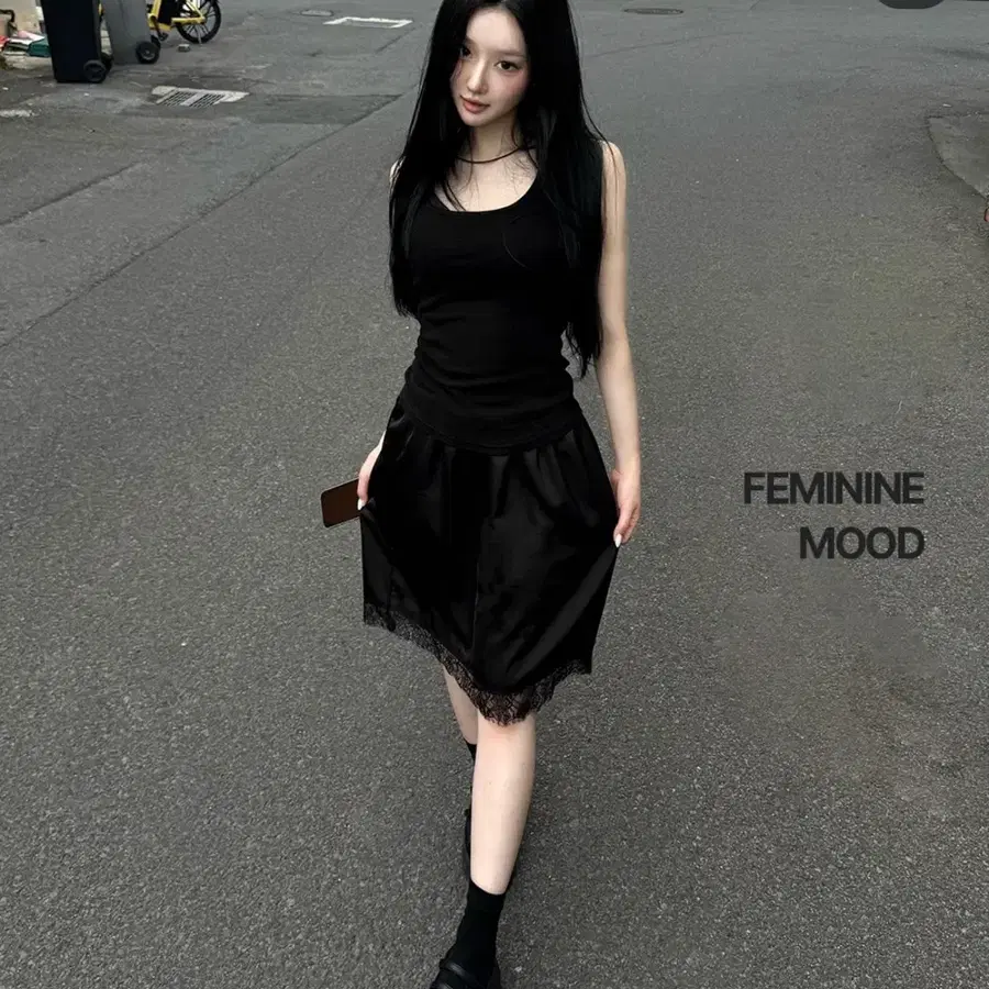 하츠쿠시 새틴 치마