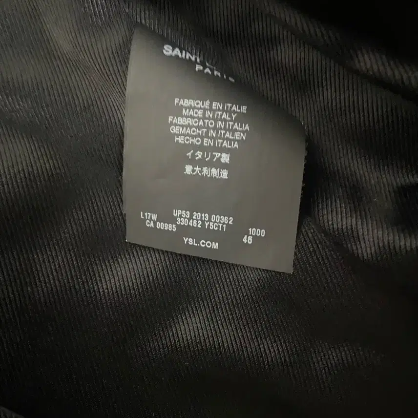 생로랑 13fw og 오일드카프 L17 46 라이더 가죽 레더 자켓 사진 2