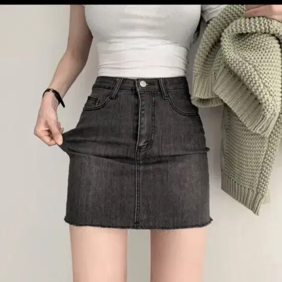 에이블리 데님 스커트