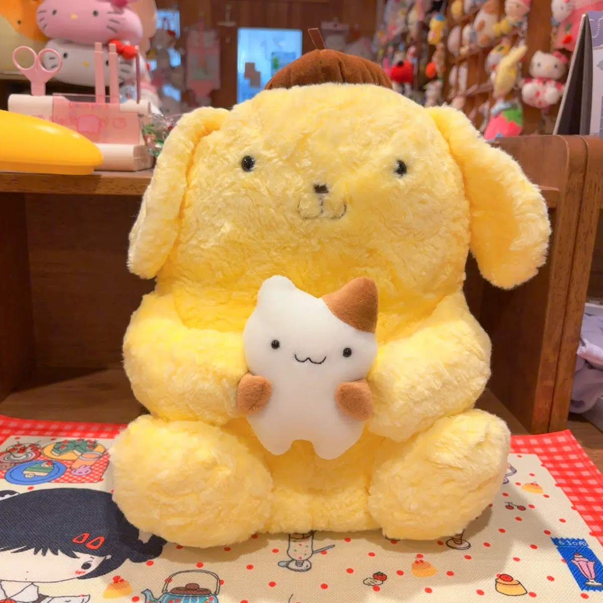 고전 산리오 폼폼푸린 머핀 감자 큰 인형 티슈 커버