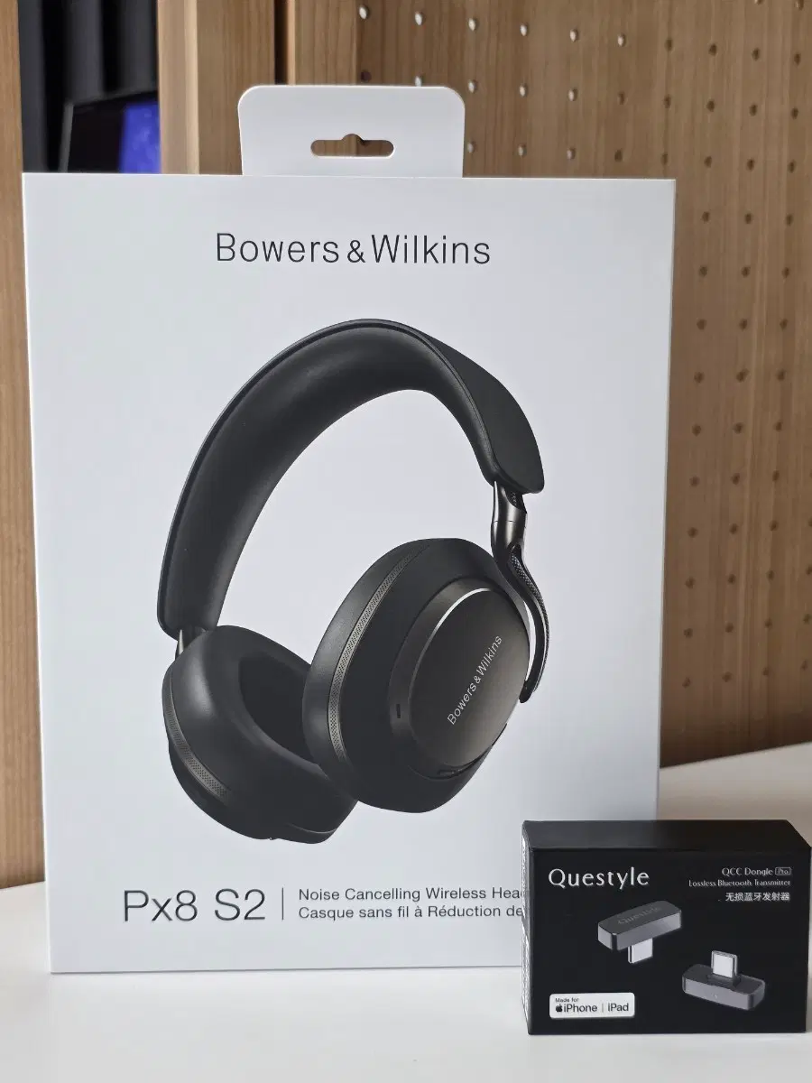 Bowers & Wilkins Px8 S2 헤드폰 (미개봉) + 퀘스타일 QCC PRO 동글