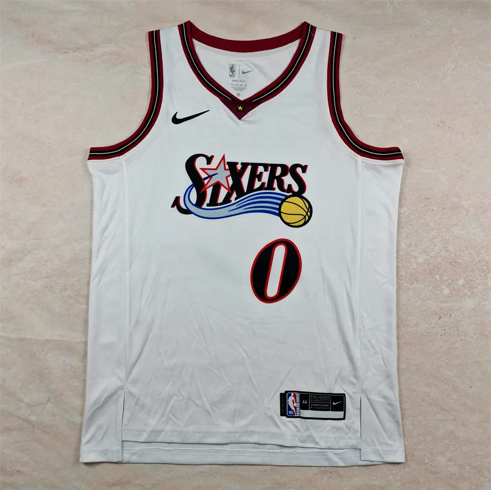 NBA 필라델피아 76ers 맥시 0번 농구 유니폼 남성 조끼 팬 저지 데일리 운동복